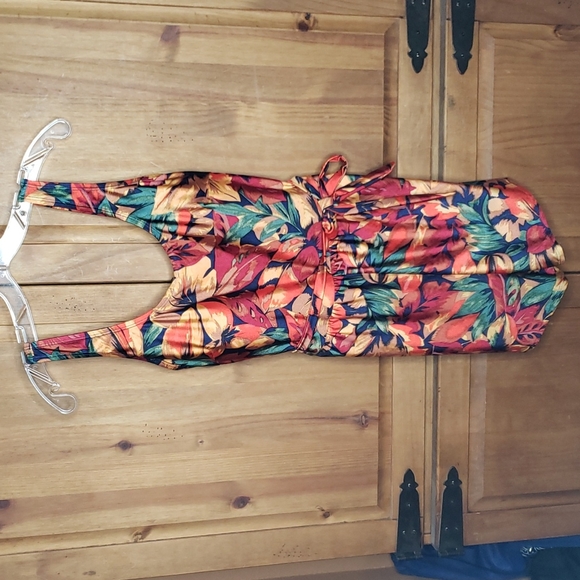 Blair Swim Blair One Piece Tropical Print Romper Style Swimsuit